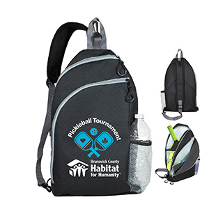 &ldquo;PADDLE SLING ALL SPORT" Recycled Crossbody Pickleball & Sports Gear Sling Bag
